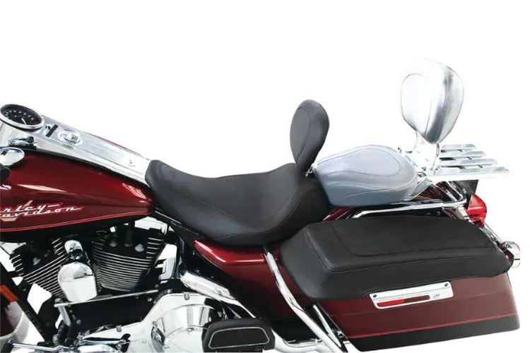 Mustang 97-07 Harley Rd King, 06-07 Str Glide, 00-05 Eagle Wide Tripper Solo Seat w/DBR - Black
