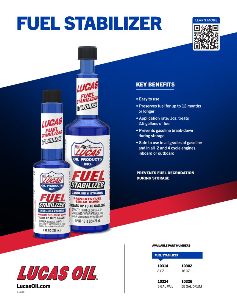 FUEL STABILIZER 8 OUNCE CASE OF 12