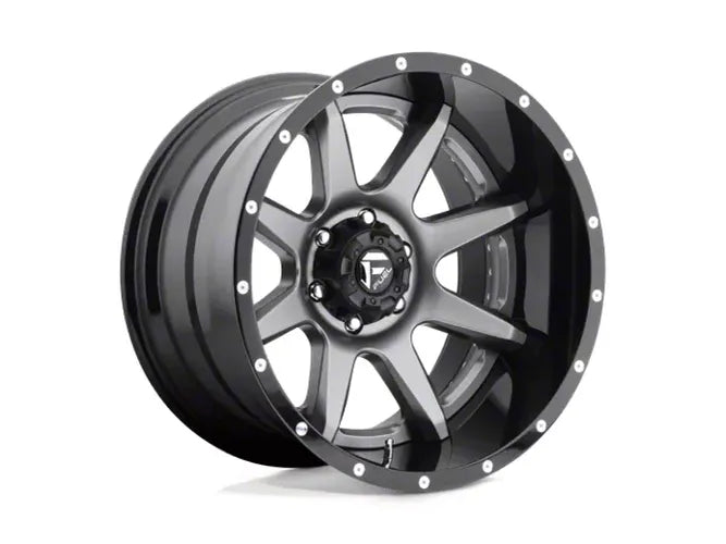 ~(51 lbs. 23X23X13)~ RAMPAGE 20x10 8x170.00 MATTE GUN METAL BLACK LIP (-19 mm)