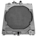 CSF Universal Half Radiator w/-16AN & Slip-On Fittings/12in SPAL Fan & Shroud