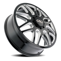 INVADER DUALLY (9115D) GLOSS BLACK/MILLED SPOKES