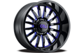 CALI OFF-ROAD SUMMIT 9110 GLOSS BLACK BLUE MILLED SPOKES 24X14 8-165.1 -76MM 125.2MM