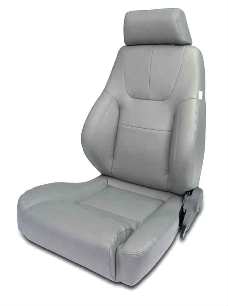 ELITE RECLINER W/LUMBAR GREY VINYL LEFT