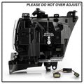 1922 RAM 1500 OE PLUS FIT HALOGEN BLACK BEZEL LED SMOKE SIGNAL HEADLIGHTS BLACK