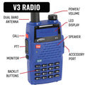 NASCAR RACING SYSTEM WITH V3 HANDHELD RADIOS (UHF VHF) UNIVERSAL UNIVERSAL UNIVERSAL