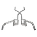 ~(63 lbs. 62X17X13)~ Crossmember Back w/H-Pipe Exhaust System 67-69 Split Rear Dual Exit 2.5 in Intermediate Pipe And Tailpipe Violator Mufflers/Hardware Incl Tip Not Incl Pypes Exhaust