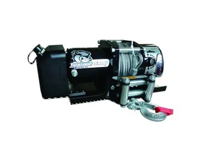 5800lb Trailer Winch 55 ft wire Rope Roller Fairlead Mnt Plate Low Profile