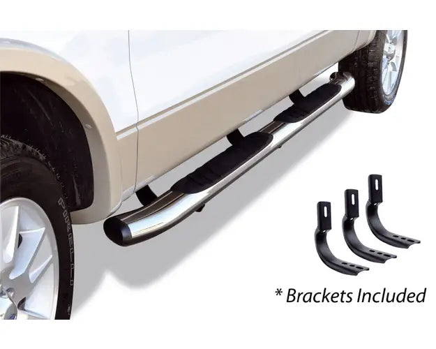 24C TACOMA 5IN OE XTREME COMPOSITE SIDE STEPS WITH MOUNTING BRACKETS KIT CHROME