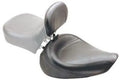 Mustang 06-17 Harley Dyna Wide Touring Solo Seat w/Driver Backrest w/Studs - Black