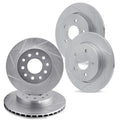 R1 Concepts Brake Rotor- Slotted - Silver Fits Land Rover