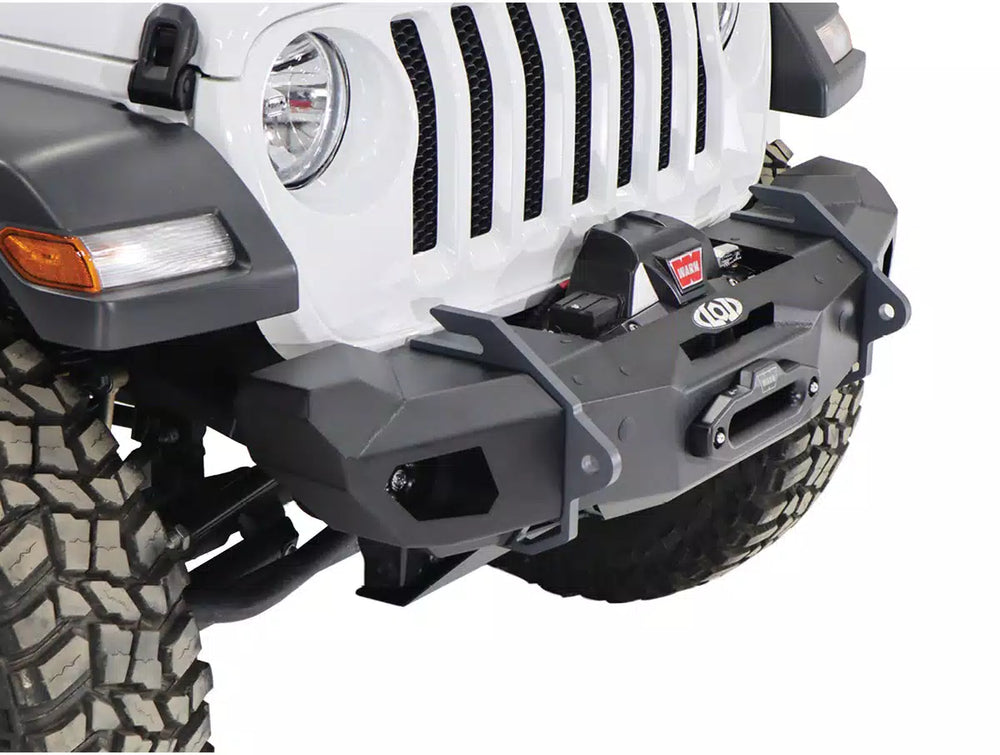 JK/JL/JT Black Ops Base Front Bumper (Driver and Passenger Shorty Wings) (Black Powder Coated)