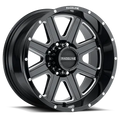 Aluminum Wheels 22x12 Hostage 940M Milled Gloss Black -44 Offset 8 on 170 Bolt Pattern 125.2 Bore Raceline