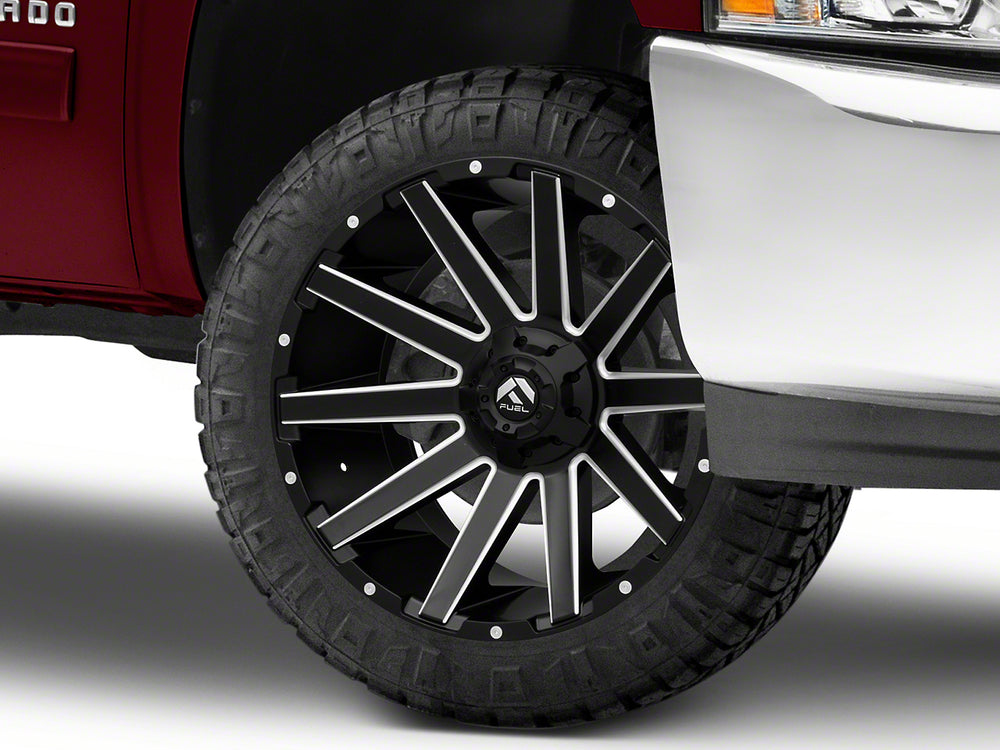 ~(47 lbs. 25X25X13)~ CONTRA 22x10 6x135.00/6x139.70 MATTE BLACK MILLED (-19 mm)