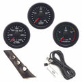 ~(1.3 lbs. 8X6X6)~ 99-04 SD FORD EV2 White Face/Blue Pointer/Chrome Bezel Pyro-Boost Column mount