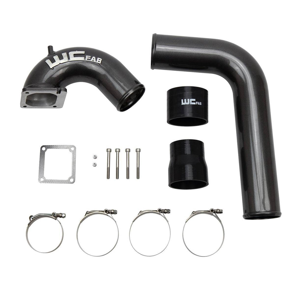 2003-2007 5.9L Cummins 3.5in Intake Horn and Driver Side Intercooler Pipe Semi-Gloss Black