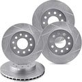 R1 Concepts Brake Rotor- Slotted - Silver Fits BMW Z8