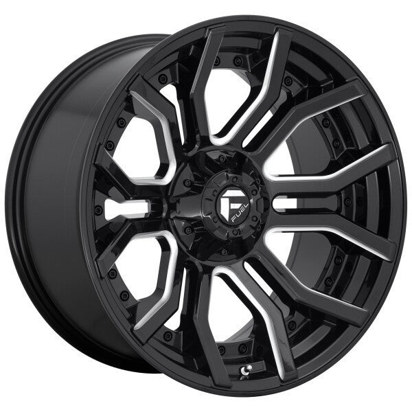 D711 22X10 6X135/5.5 GL-BLK-MIL -18MM