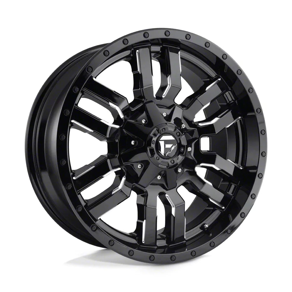 ~(52 lbs. 25X25X13)~ SLEDGE 22x10 8x180.00 GLOSS BLACK MILLED (-18 mm)