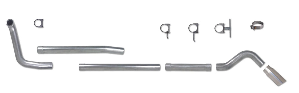 Exhaust System Kit KIT 4 TURBOBACK MUFFLER REPLACEMENT PIPE SINGLE TURN DOWN; 409 SS