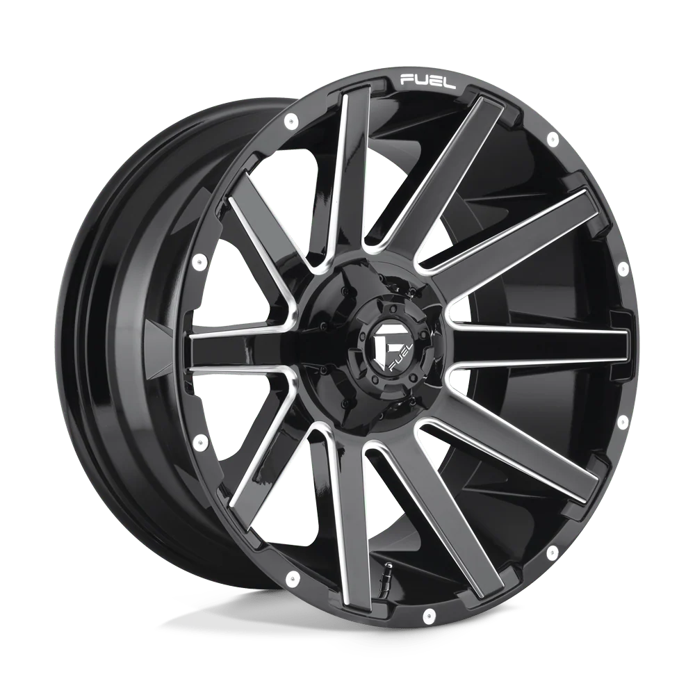 ~(52 lbs. 25X25X13)~ CONTRA 22x10 8x180.00 GLOSS BLACK MILLED (-18 mm)