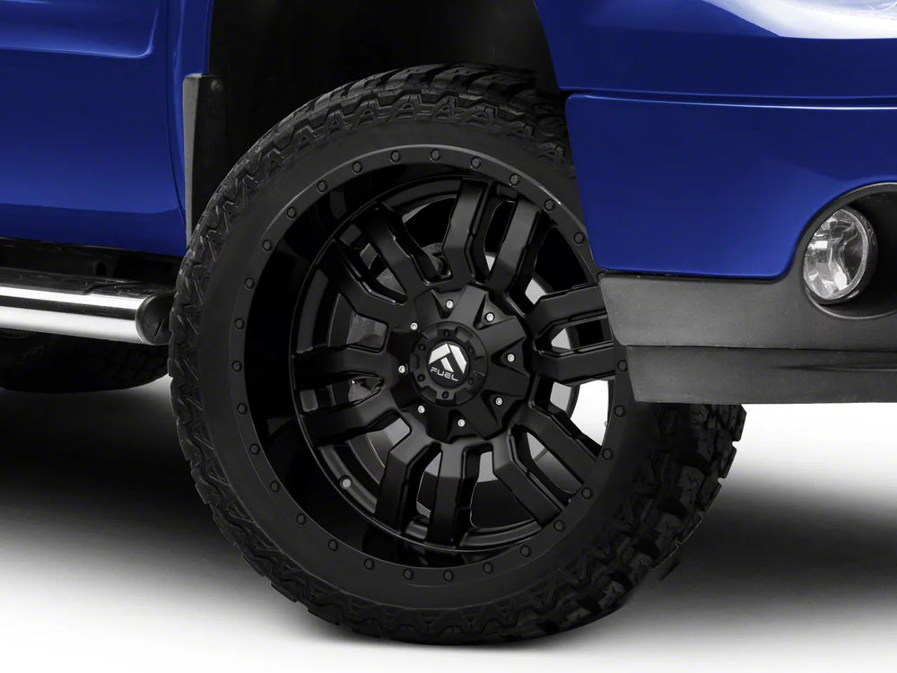 ~(48 lbs. 25X25X13)~ SLEDGE 22x10 6x135.00/6x139.70 MATTE BLACK GLOSS BLACK LIP (10 mm)