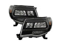 0511 TACOMA FULL LED HEADLIGHTS WITH LIGHT BAR DRL BLACK