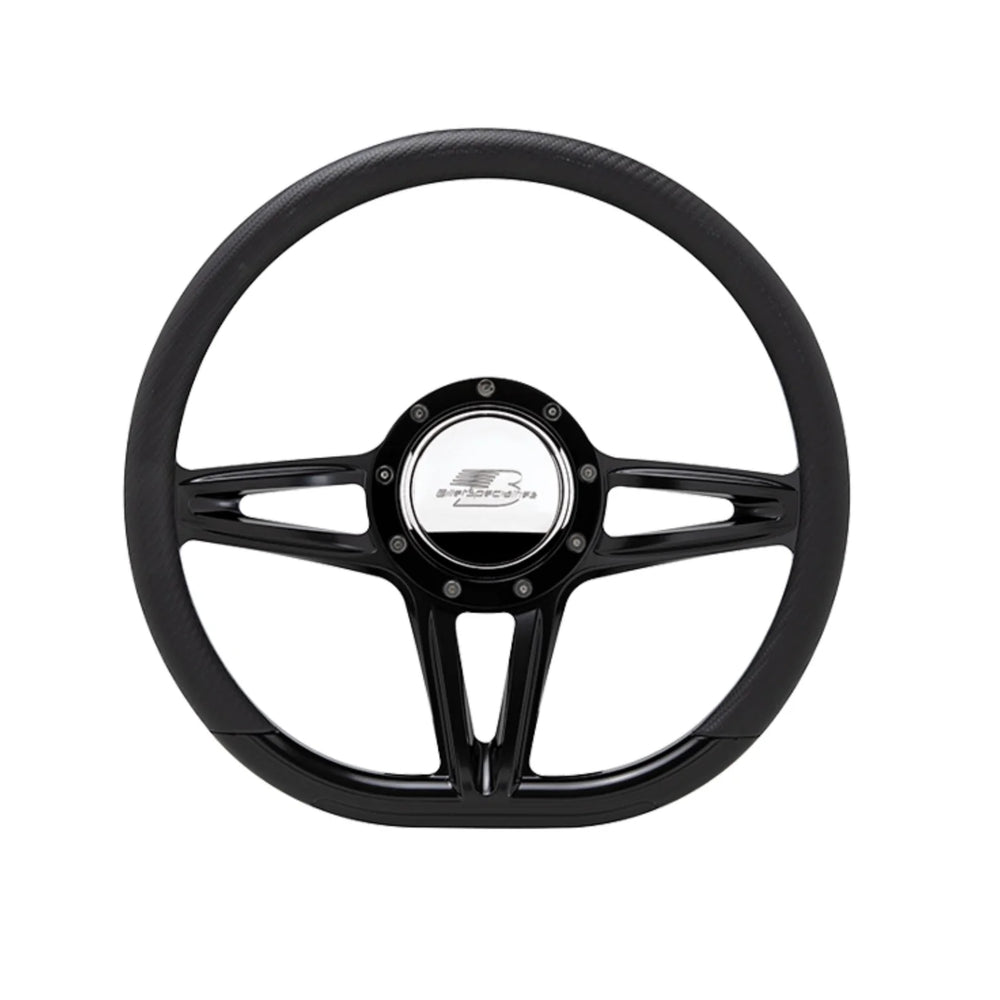 Steering Wheel 14in D-Shape Victory Polished