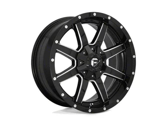 ~(56 lbs. 25X25X13)~ MAVERICK 22x10 8x170.00 GLOSS BLACK MILLED (-24 mm)