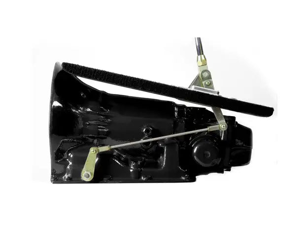 FLOOR MOUNT SHIFTER GM TH350 TRANS W/CHROME 12IN SGL BEND LEVER & MUSHROOM KNOB