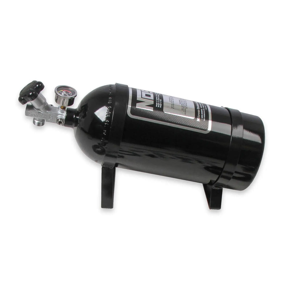Nitrous Bottle 10 Lb Nitrous Bottle W/ Blue Finish & Super Hi Flo Valve W/ Mounting Brackets & Gauge NOS
