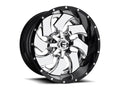 ~(61 lbs. 25X25X13)~ CLEAVER 22x10 5x114.30/5x127.00 CHROME PLATED GLOSS BLACK LIP (-13 mm)