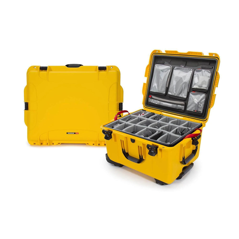 NANUK 960 WATERPROOF HARD CASE W/LID ORG.W/DIVIDERYELLOW INTERIOR: 22 X 17 X 12.9IN