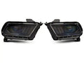 AlphaRex 10-12 Ford Mustang PRO-Series Projector Headlights Plank Style Black w/Top/Bottom DRL