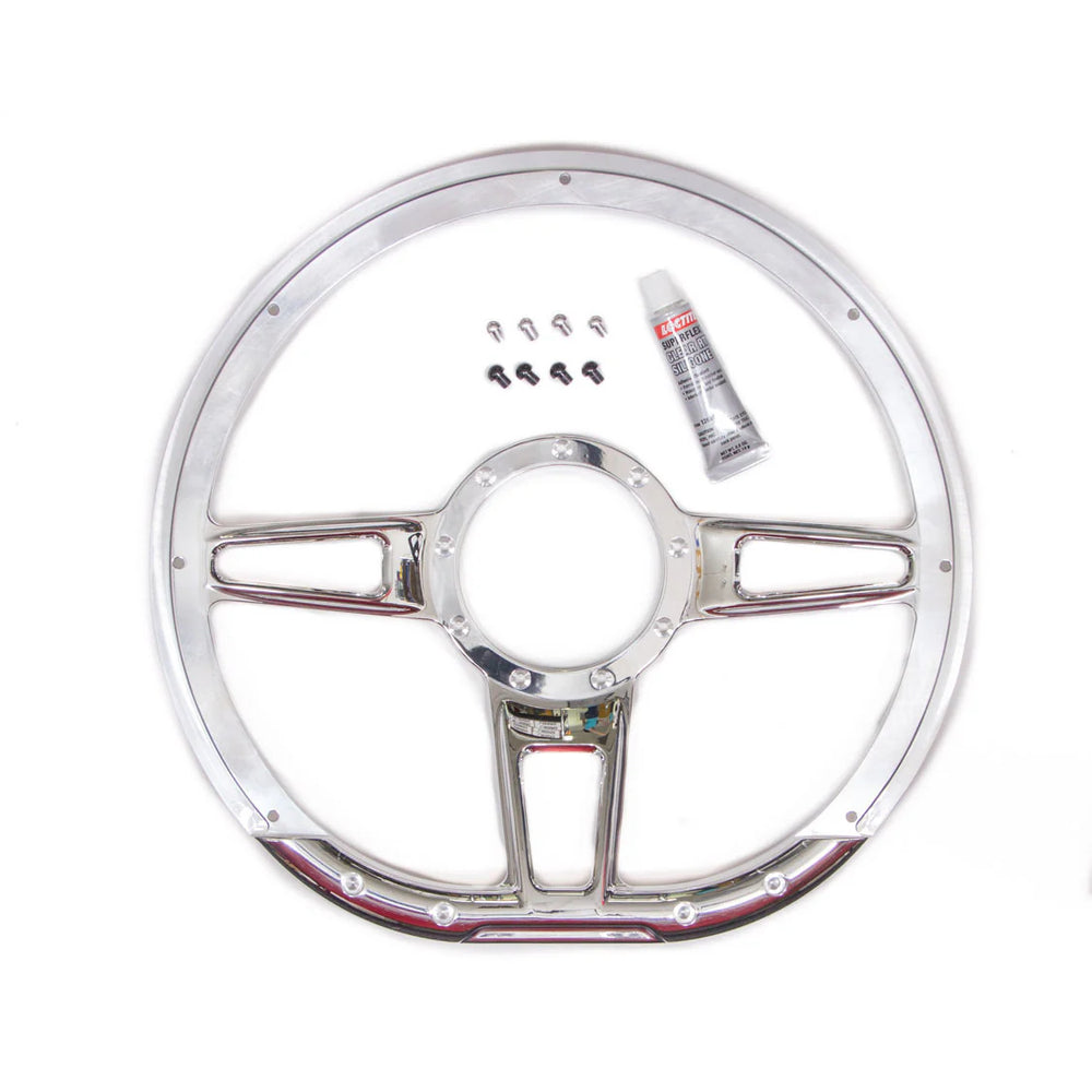 Steering Wheel Formula D-Shaped 14in Polished