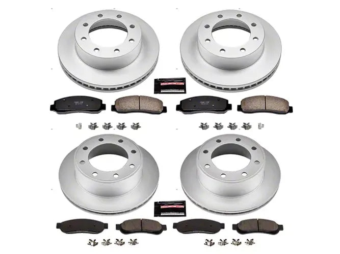 Power Stop 09-10 Ford F-250 Super Duty Front & Rear Z17 Coated Brake Kit