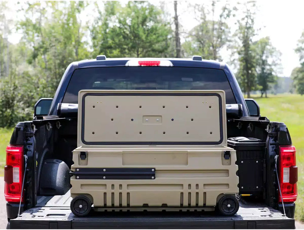 SQUAD BOX WITH MANUAL LATCH AND SLIDE BRACKET DESERT TAN