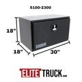 18X18X30 UNDERBODY CARBON STEEL DROP DOWN DOOR TOOLBOX THANDLE BLK