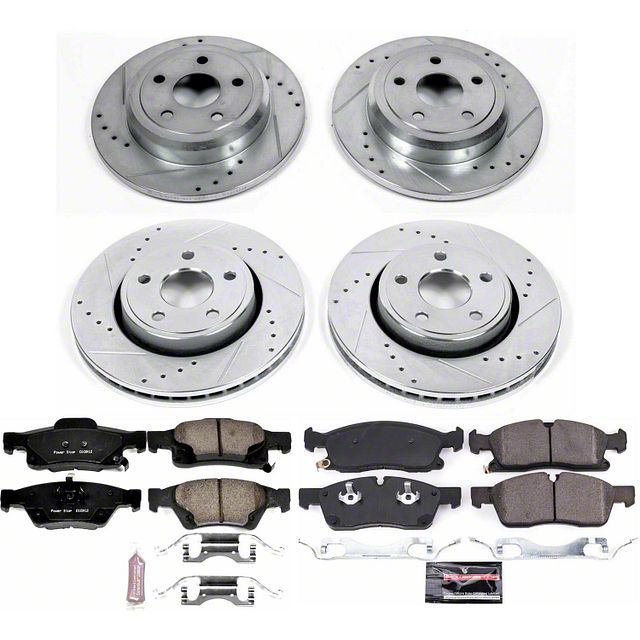 Power Stop 17-19 Jeep Grand Cherokee Front & Rear Z23 Evolution Sport Brake Kit