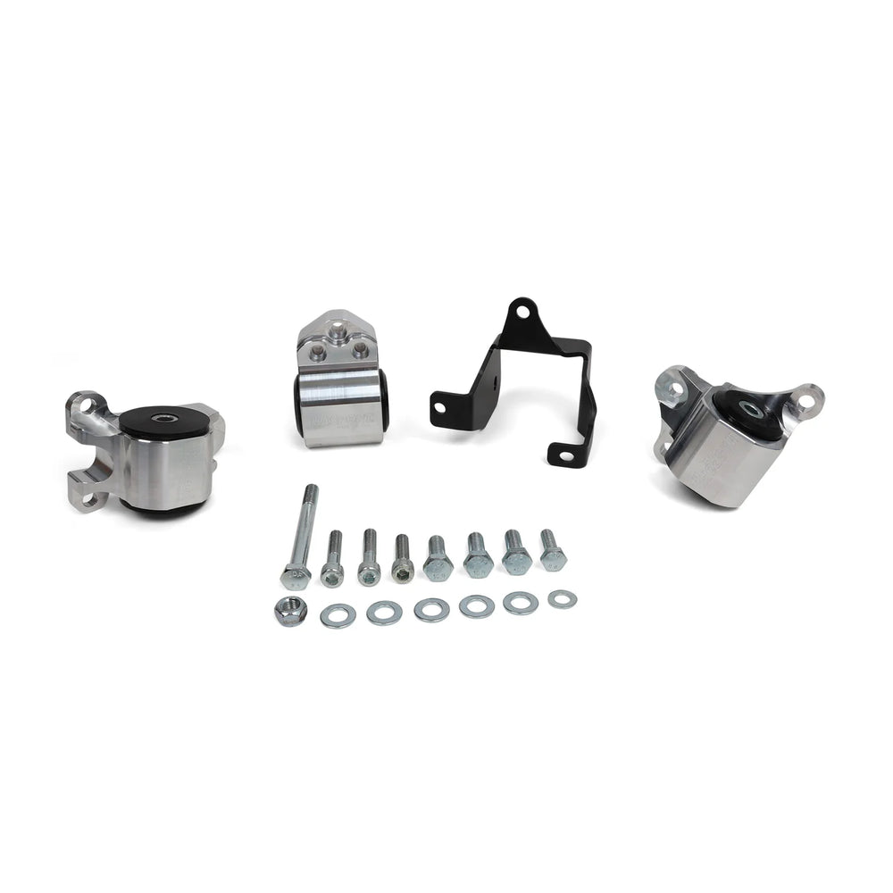 Engine Mount kit B-series or D-series engine with 3 bolt left hand mount for 96-00 Civic - Solid 6061 inserts