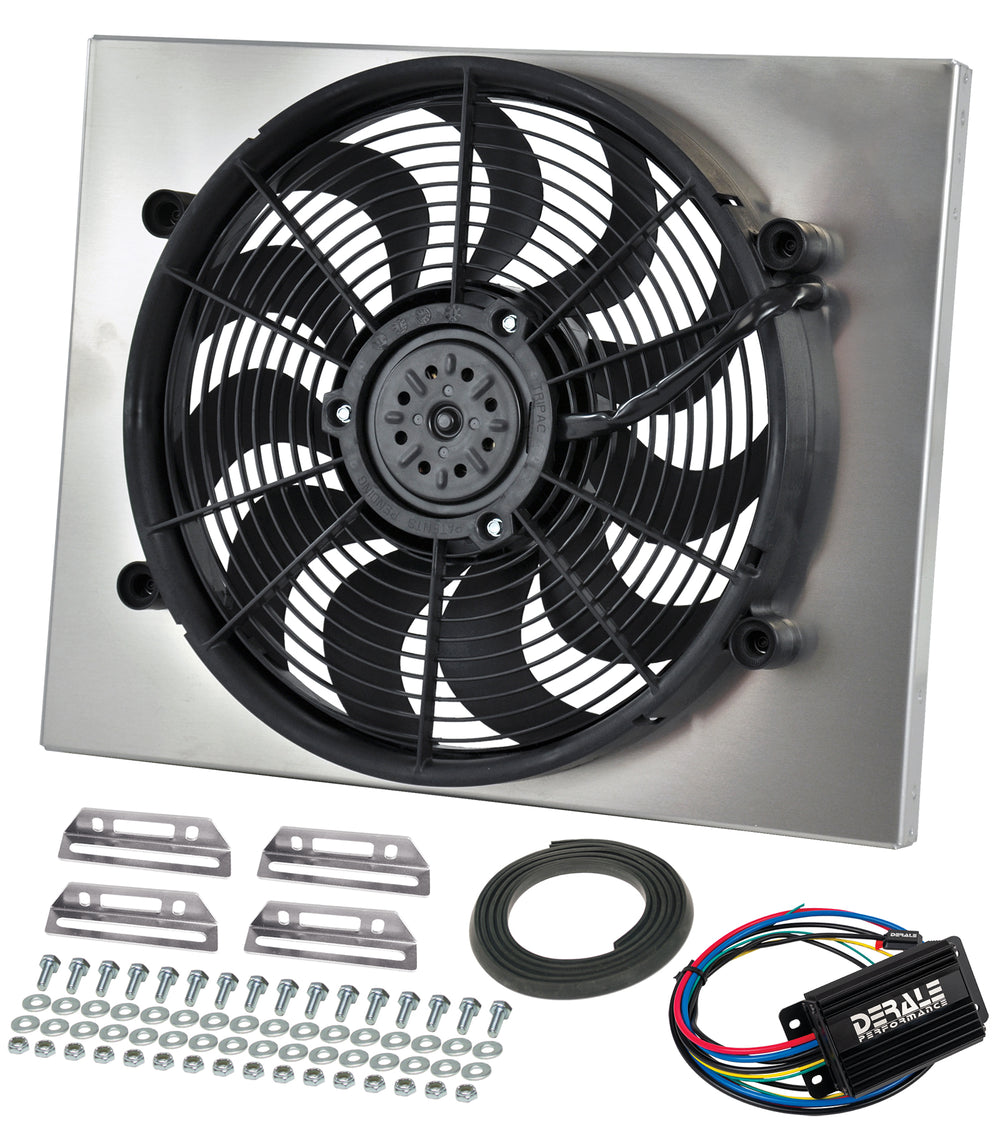 ~(14.1 lbs. 26X23X5)~ PWM Single RAD Fan/Aluminum Shroud Assembly