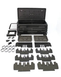 BLACK SQUAD BOX W/SLIDE BRACKET PORTABLE STORAGE/GUN CASE W/MANUAL LATCH BLACK