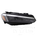 2224 HD CIVIC SPT LED BLK HEADLIGHT ASSY RH