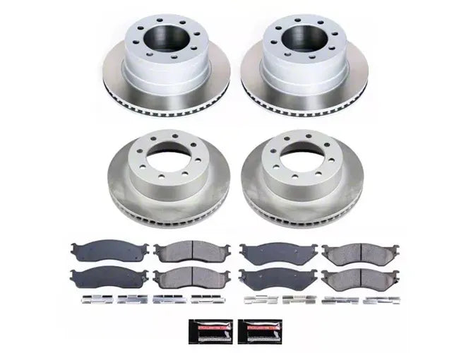 Power Stop 06-08 Dodge Ram 1500 Front and Rear Semi-Coated Rotor Kit