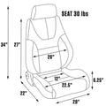 ELITE RECLINER W/LUMBAR BLACK VINYL LEFT