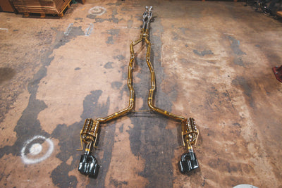 Mercedes W212 E63 Anodized Gold Exhaust