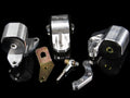 Engine Mount kit for B-series engine and cable transmission with 2 bolt left hand mount for 92-95 Civic/94-97 del sol - Solid 6061 inserts