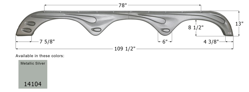FENDER SKIRT, TRIPLE, FOREST RIVER,