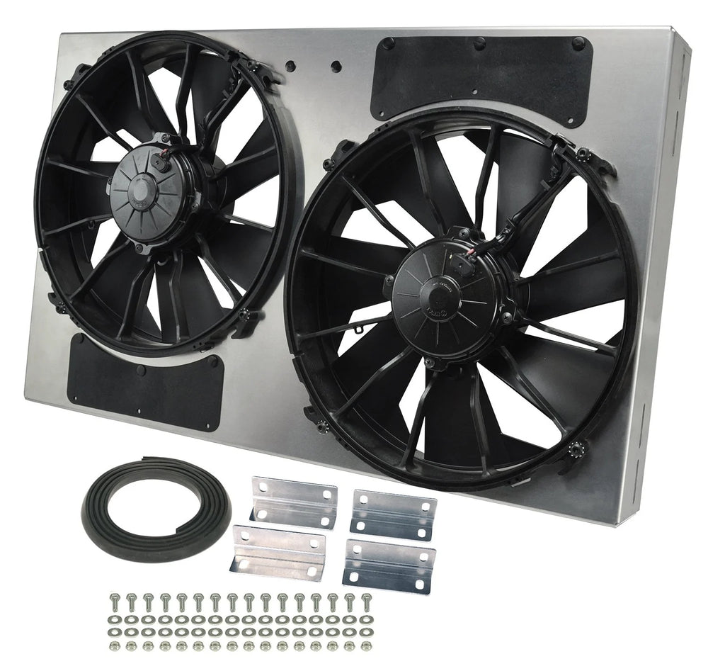 ~(18.6 lbs. 31X22X5)~ Dual RAD Fan/Aluminum Shroud Assembly