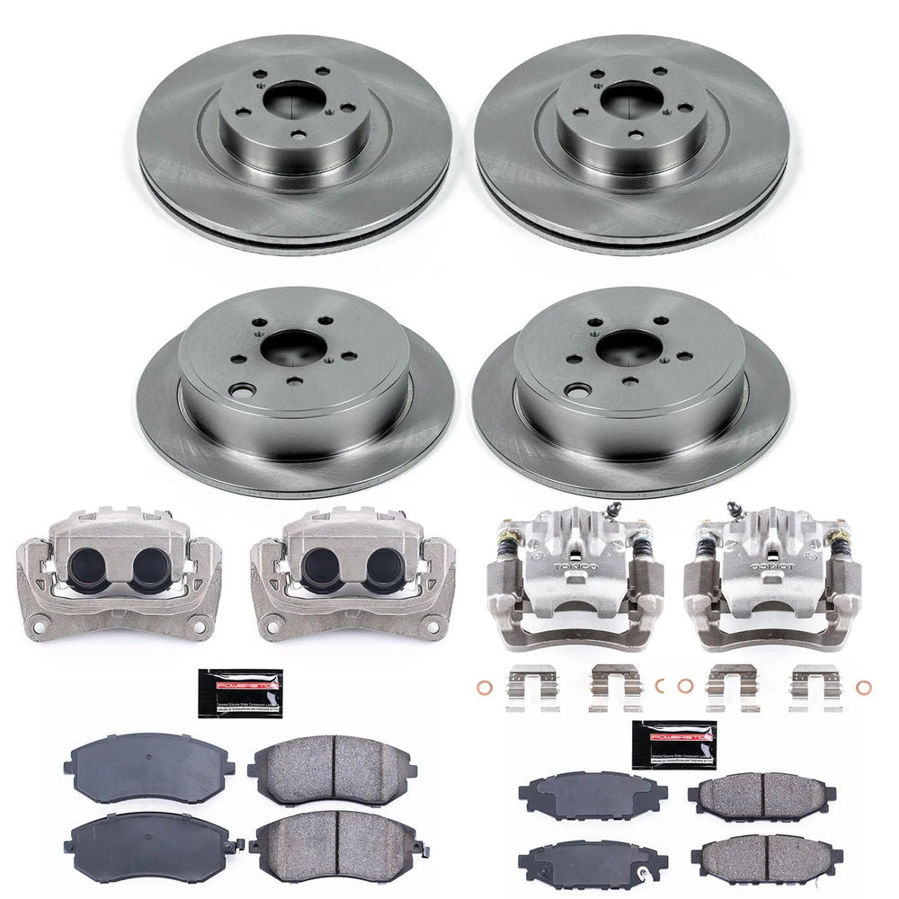 Power Stop 10-12 Subaru Legacy Front & Rear Autospecialty Brake Kit w/Calipers