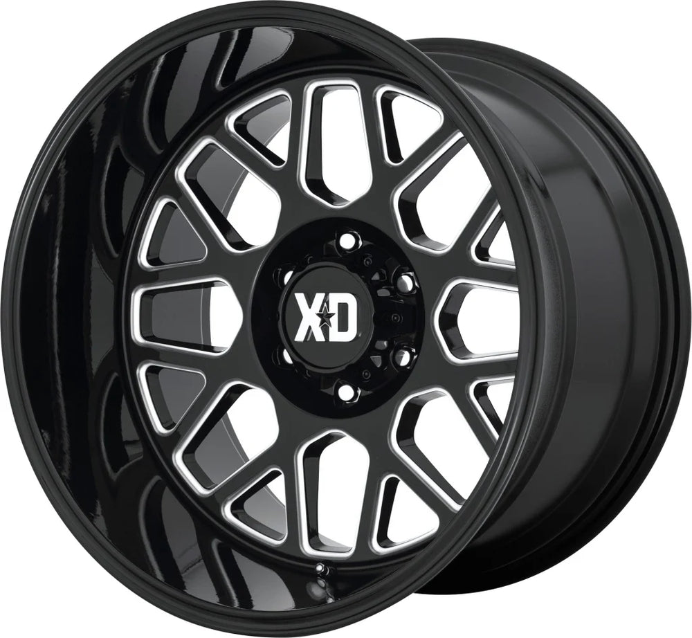 GRENADE 2 24x12 6x139.70 GLOSS BLACK MILLED (44 mm)